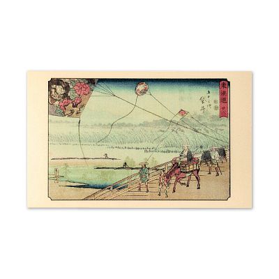 Product info: 浮世繪光柵明信片 袋井/岡崎