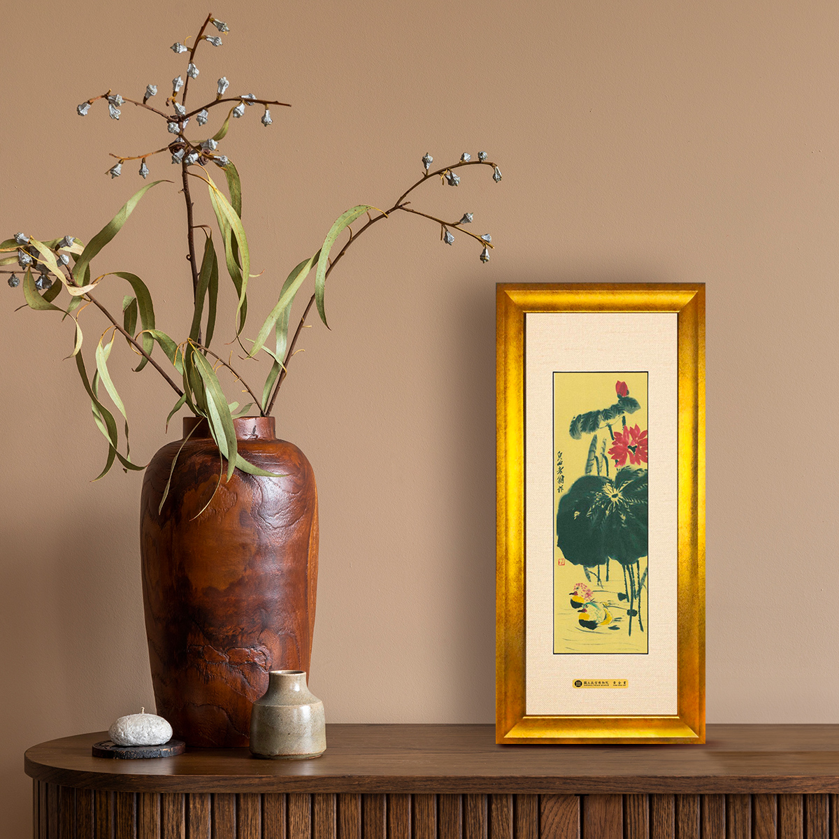 故宮精品網路商城- 喜氣系列－齊白石荷花鴛鴦