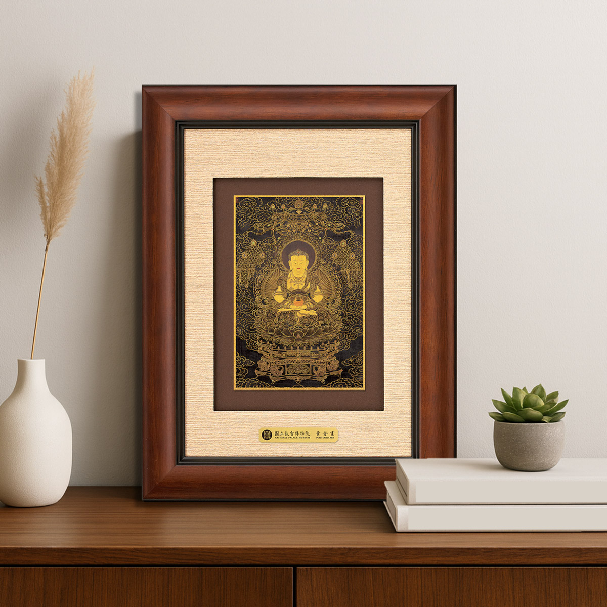 故宮精品網路商城- 五福黃金畫-無量壽佛