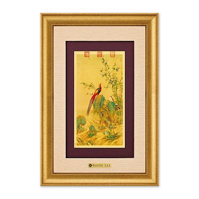Product info: 富貴W黃金畫-錦春圖