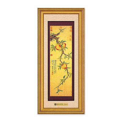 Product info: 富貴S黃金畫-蟠桃圖