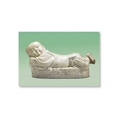 Product info: 北宋 定窯 白瓷嬰兒枕 明信片