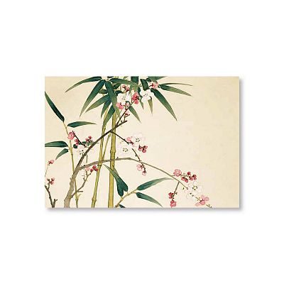 Product info: 明信片 十二月花神 紅梅綠竹