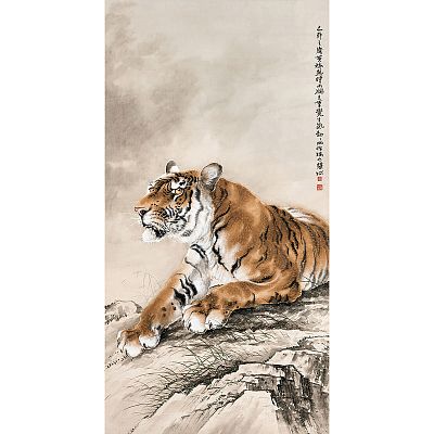 Product info: 宣彩畫 民國 胡藻斌 威豪氣象