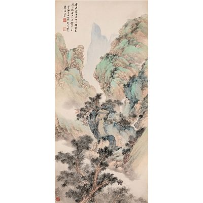 Product info: 宣彩畫 民國 祁崑 廬山憶舊