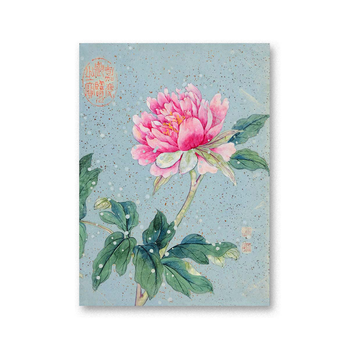 故宮精品網路商城- 無框畫清蔣廷錫畫群芳擷秀冊牡丹