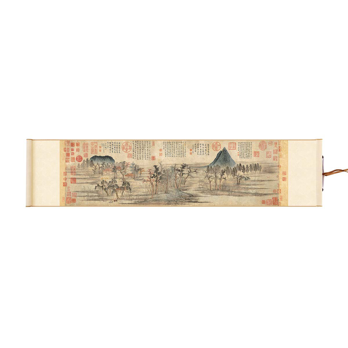 二玄社 故宮博物院名蹟名画12 趙孟頫鷺華秋色図 高級複製巻物桐箱・外
