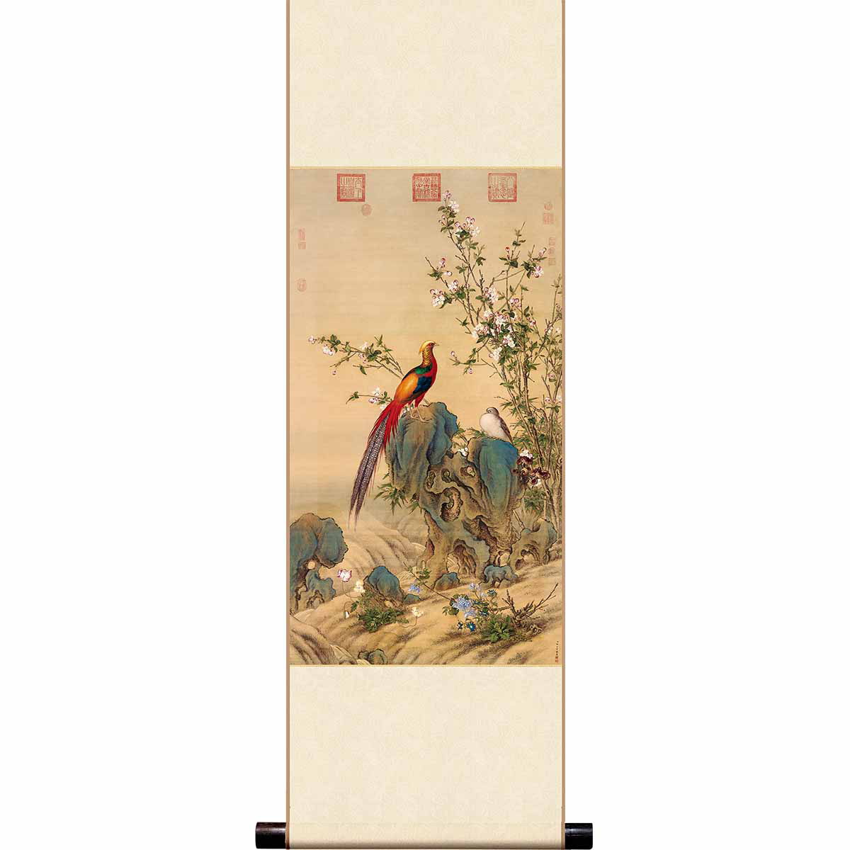 故宮精品網路商城- Mini直軸清郎世寧畫錦春圖