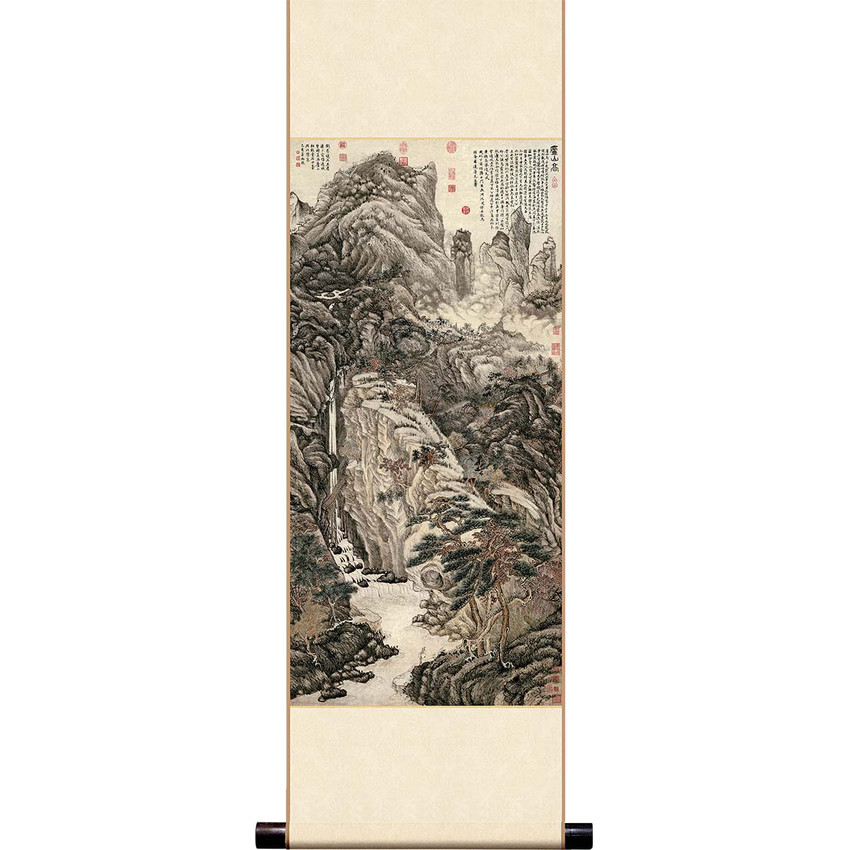 故宮精品網路商城- Mini直軸明沈周畫廬山高
