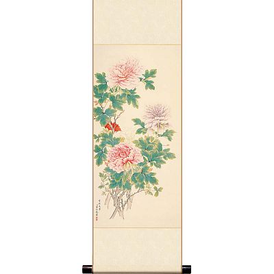 Product info: Mini直軸 清 董詰 畫寶檻天香