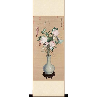 Product info: Mini直軸 清 郎世寧 聚瑞圖