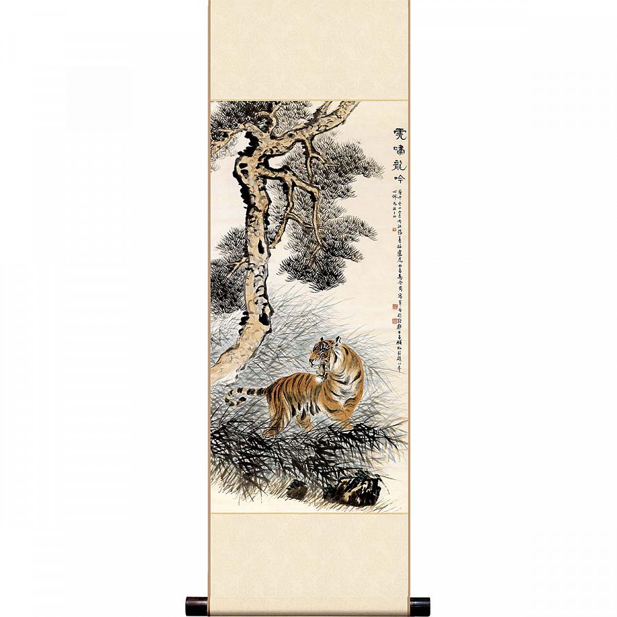 故宮精品網路商城- Mini直軸民國張善孖馬駘鄭昶合作虎嘯龍吟