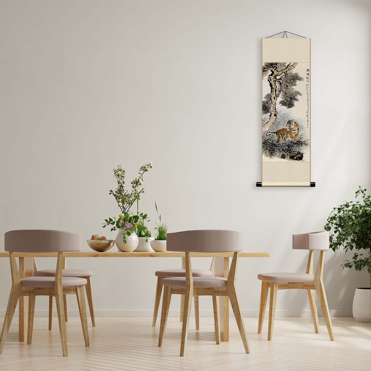 故宮精品網路商城- Mini直軸民國張善孖馬駘鄭昶合作虎嘯龍吟