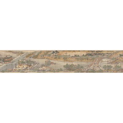 Product info: 數位複製畫 清院本 清明上河圖 (局部200cm)