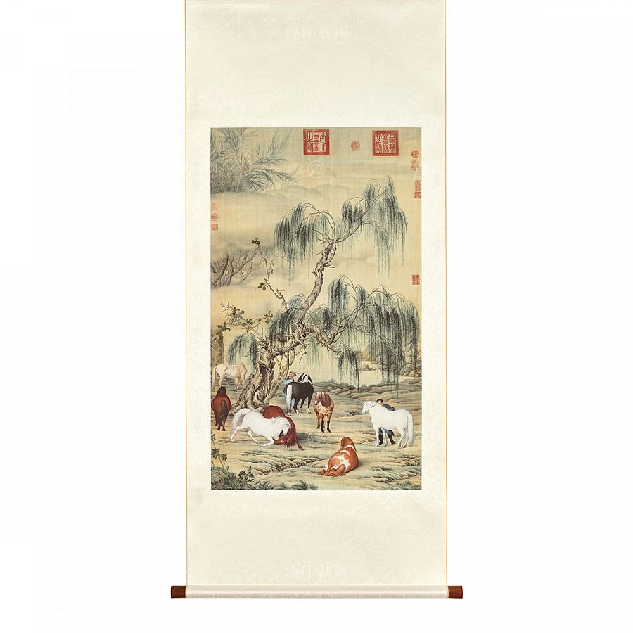故宮精品網路商城- Mini直軸清郎世寧八駿圖