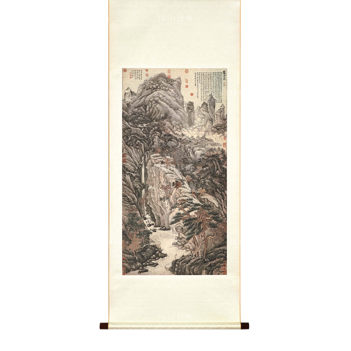 【風景】絹本　掛軸（愛兆／銘） 風景】絹本 掛軸（愛兆／銘） 風景】絹本 掛軸（愛兆／銘） 風景】絹本