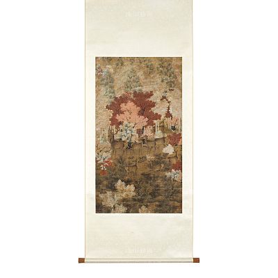Product info: 掛軸 五代人 丹楓呦鹿