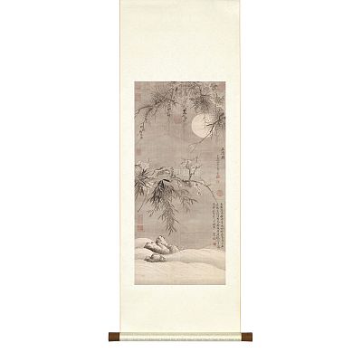 Product info: 掛軸 清 惲壽平 五清圖