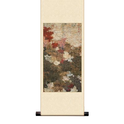 Product info: 宣彩軸 五代人 秋林群鹿