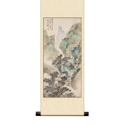 Product info: 宣彩軸 民國 祁崑 廬山憶舊