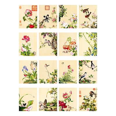 Product info: 清郎世寧畫仙萼長春 冊〈全十六幅〉