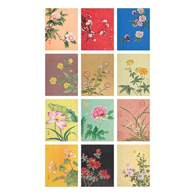 Product info: 清蔣廷錫畫群芳擷秀冊〈全十二幅〉