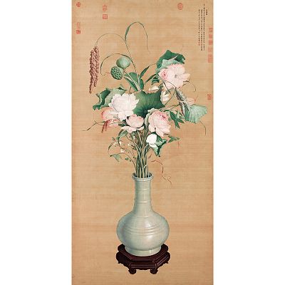 Product info: 宣彩畫 清 郎世寧 聚瑞圖