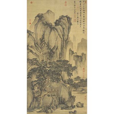 Product info: 複製 畫心 明唐寅畫山路松聲