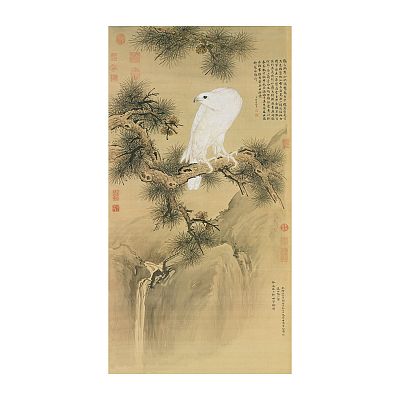 Product info: 畫心＿清郎世寧白鶻圖 軸