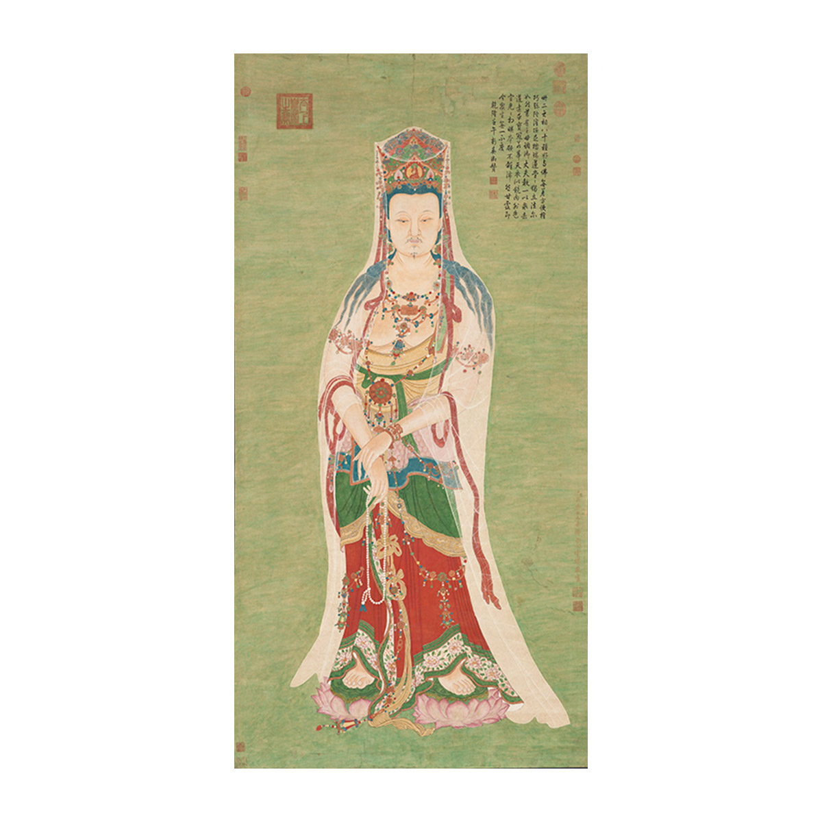 丁雲鵬 洗象羅漢図 絹本 古画 破損あり 手描き 92×43cm 中国画 故宮
