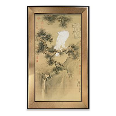 Product info: 藝術小框畫＿清郎世寧白鶻圖軸