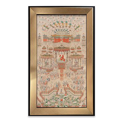 Product info: 藝術小框畫＿清丁觀鵬極樂世界圖軸