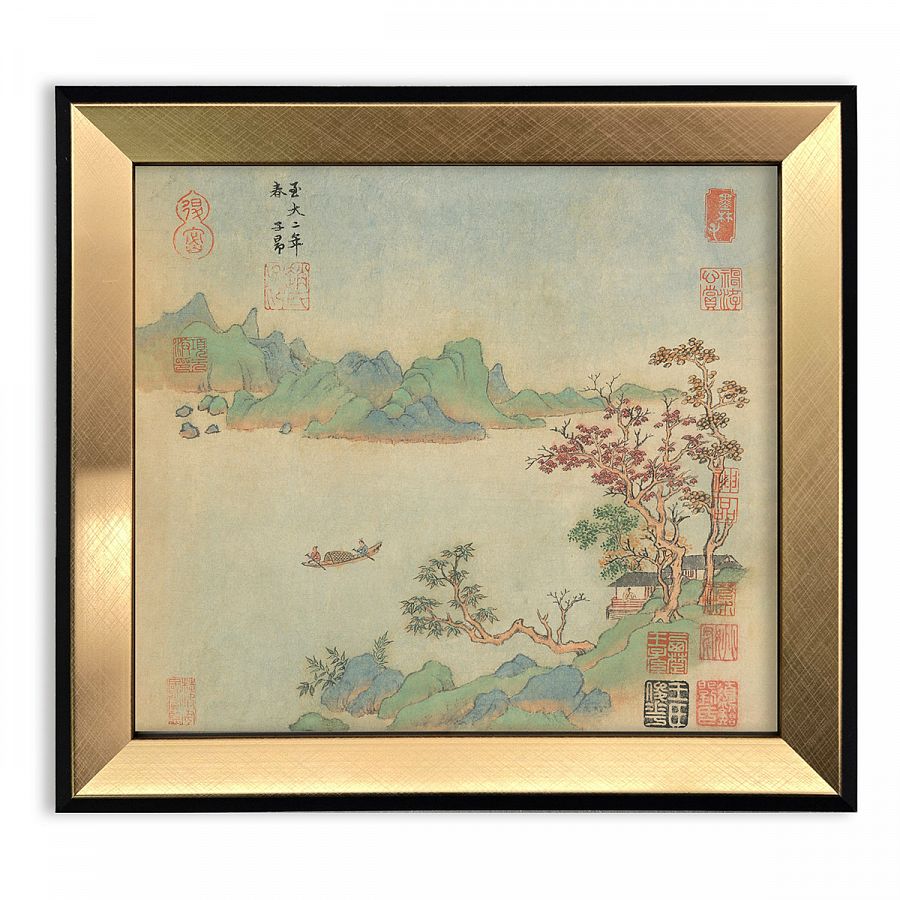 故宮精品網路商城- 藝術小框畫＿宋元名蹟冊元趙孟頫山水
