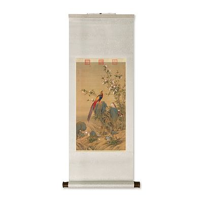 Product info: 卷軸＿清郎世寧畫錦春圖　軸