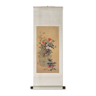 Product info: 卷軸＿清陳書歲朝麗景　軸