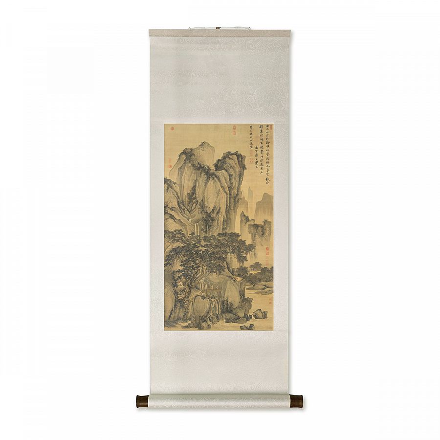 故宮精品網路商城- 卷軸＿明仇英畫觀世音菩薩軸