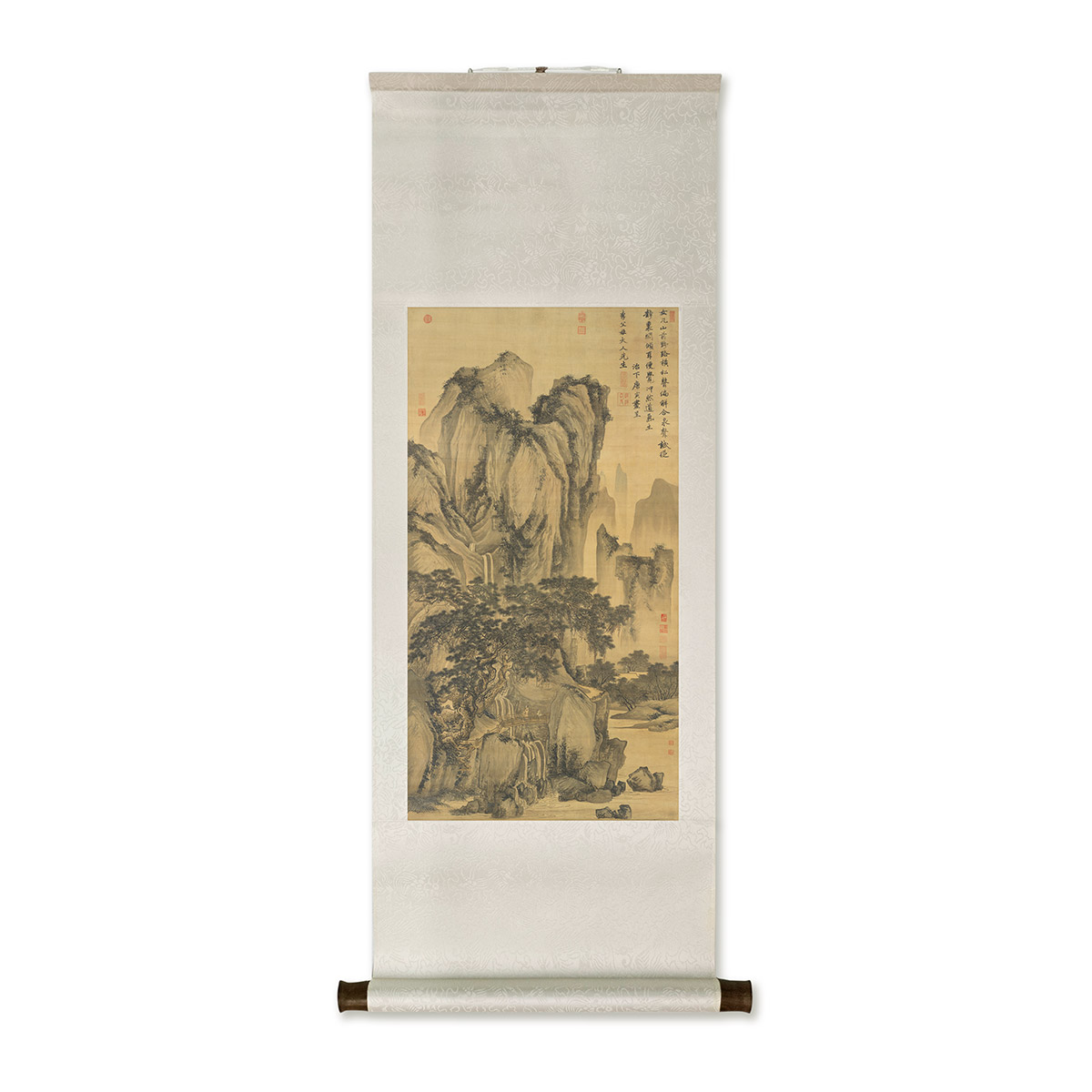 故宮精品網路商城- 卷軸＿明唐寅畫山路松聲軸