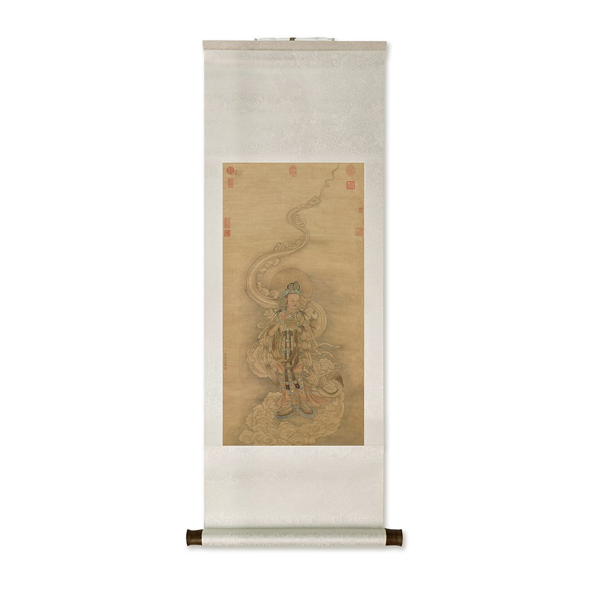 故宮精品網路商城- 卷軸＿明仇英畫觀世音菩薩軸