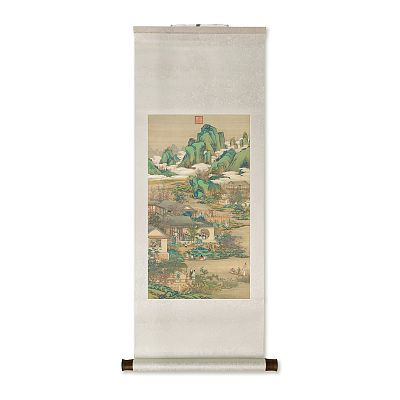 Product info: 卷軸＿清畫院畫十二月月令圖九月　軸