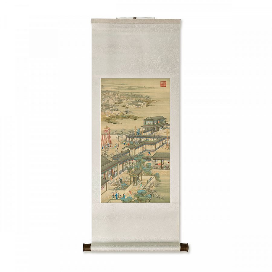 故宮精品網路商城- 掛軸清惲壽平五清圖