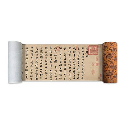 故宮精品網路商城- 迷你卷軸＿元趙孟頫書前後赤壁賦卷全幅