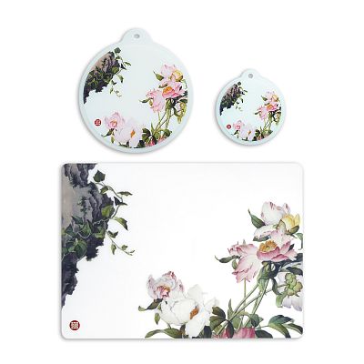 Product info: 矽膠餐桌墊禮盒組-芍藥