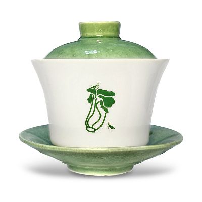 Product info: 翠玉白菜蓋碗（綠）