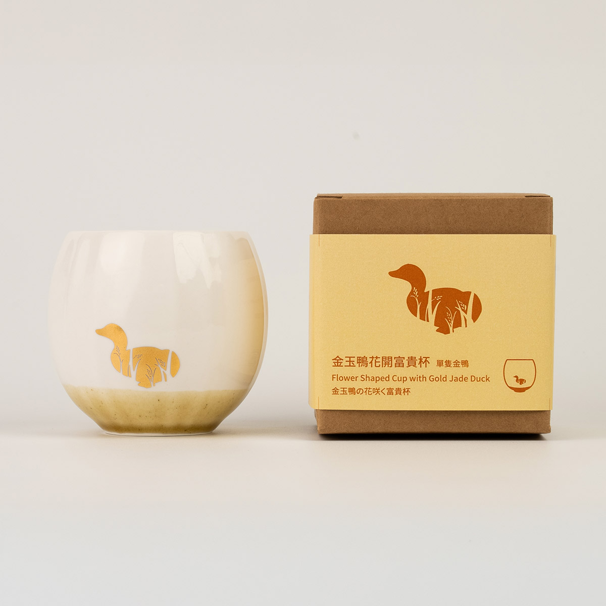 故宮精品網路商城- 金玉鴨花開富貴杯（單隻金鴨）