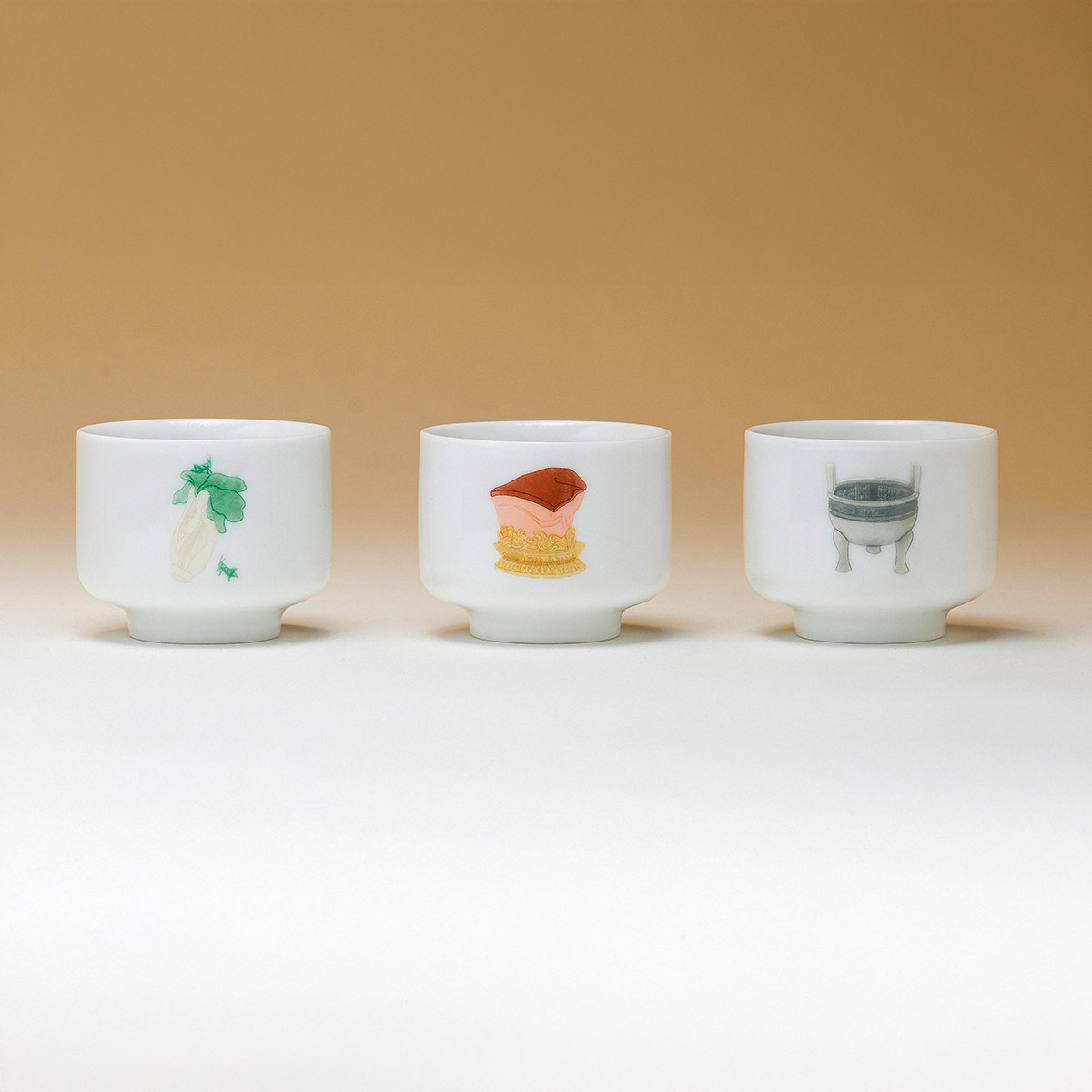 故宮精品網路商城- 故宮三寶小瓷杯組（3入）