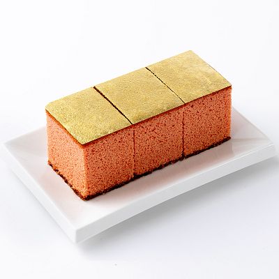Product info: 翠羽 金箔蜂蜜蛋糕(紅麴)-小