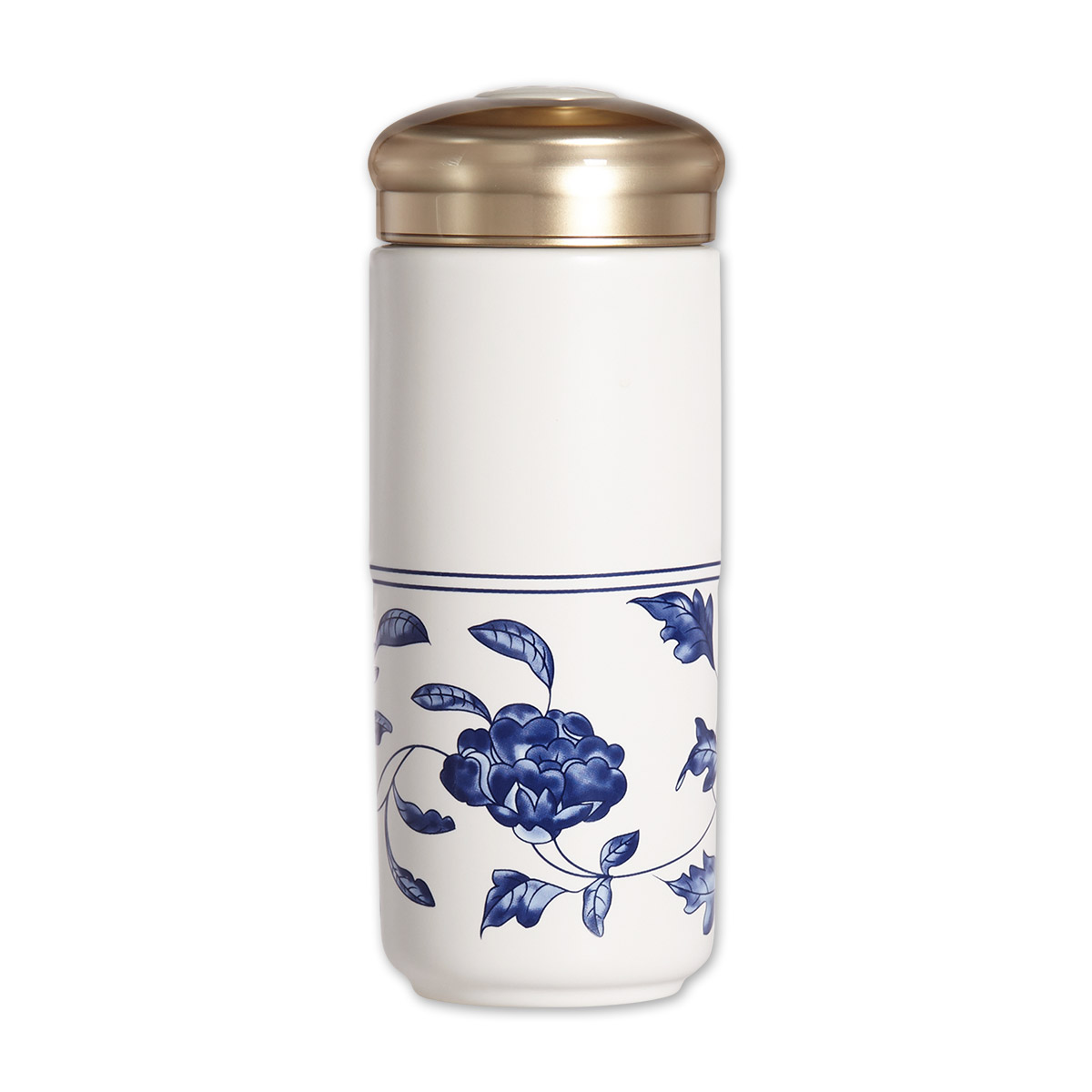 故宮精品網路商城- 青花纏枝花卉紋隨身杯