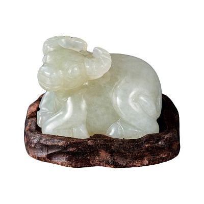 Product info: 十二生肖翡翠迷你擺件-牛