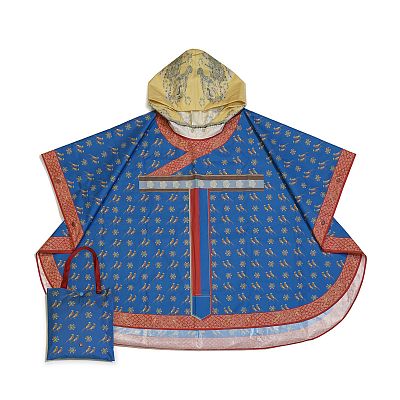 本宮不為雨愁了-皇后護駕雨服<br> (S號-兒童斗篷雨衣、附提袋)