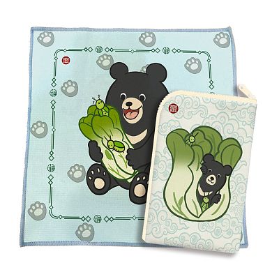 Product info: 熊青菜・方巾小包組